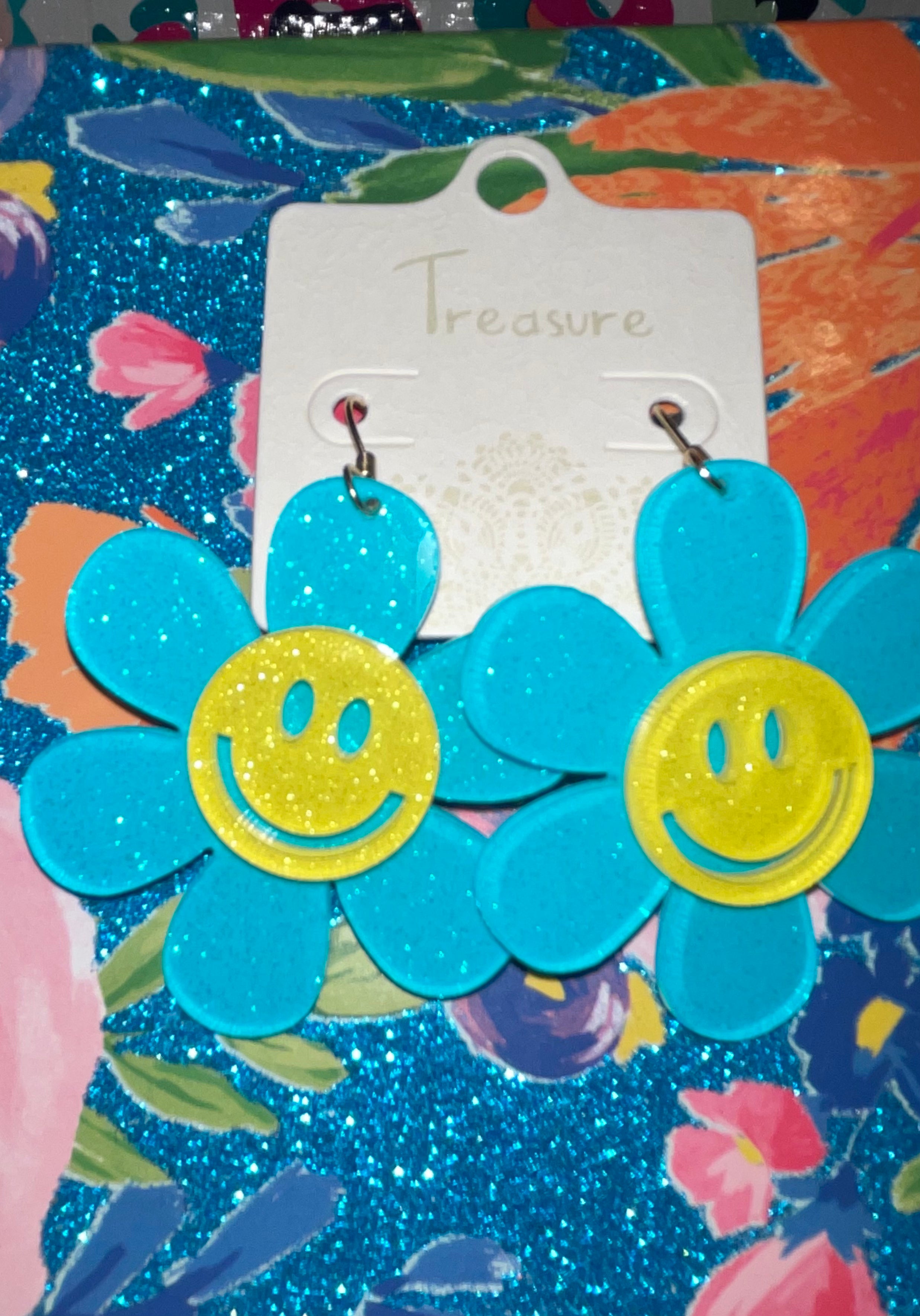 Daisy Smiley Emoji Earrings