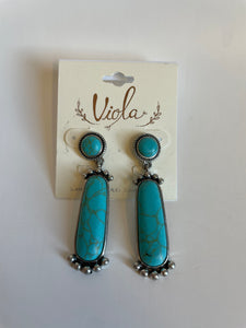 Turquoise and Silver Earrings