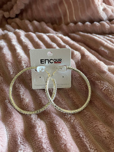 silver rhinestone hoops