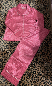 Hot pink leopard pjs