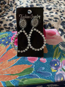 Tear Drop Rhinestone Earrings