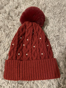 Maroon Pearl Beanie