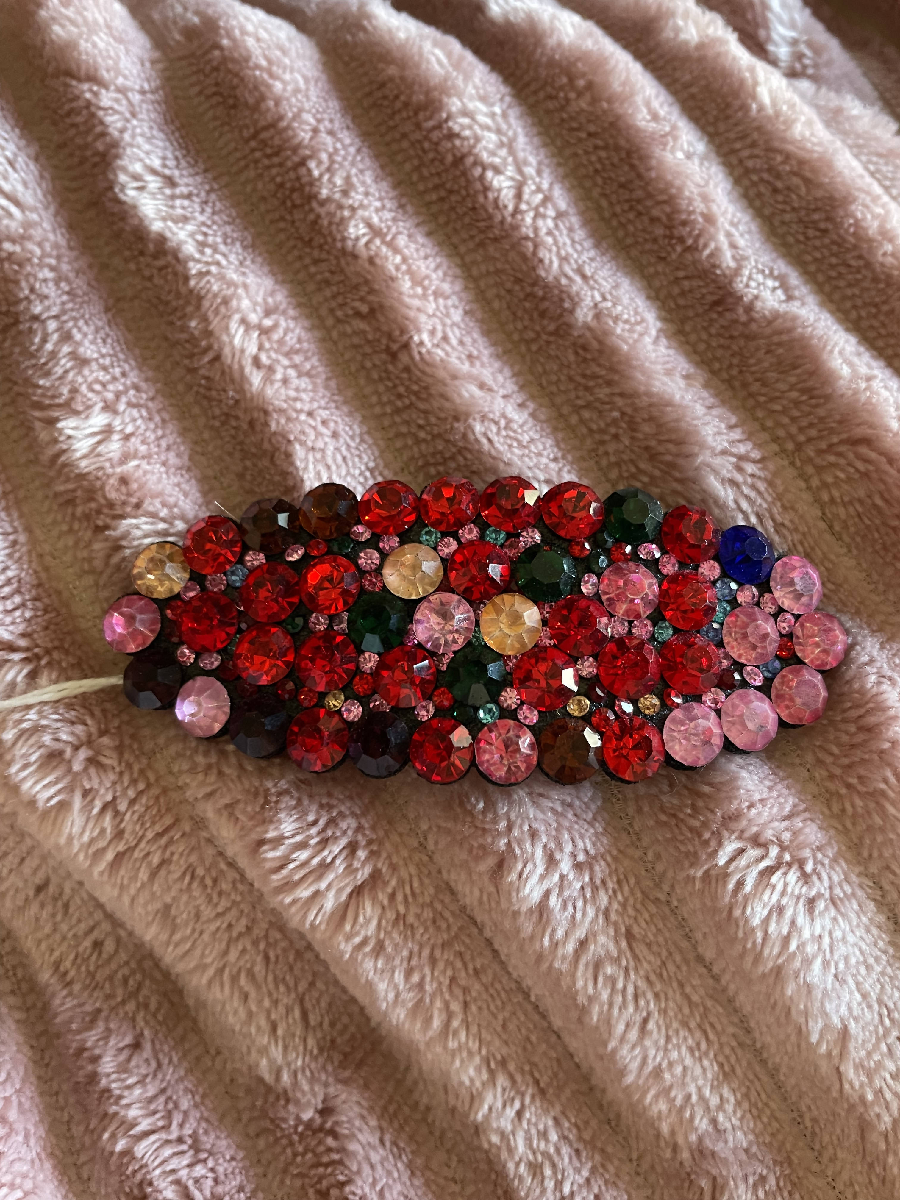 multi-color rhinestone hairclips