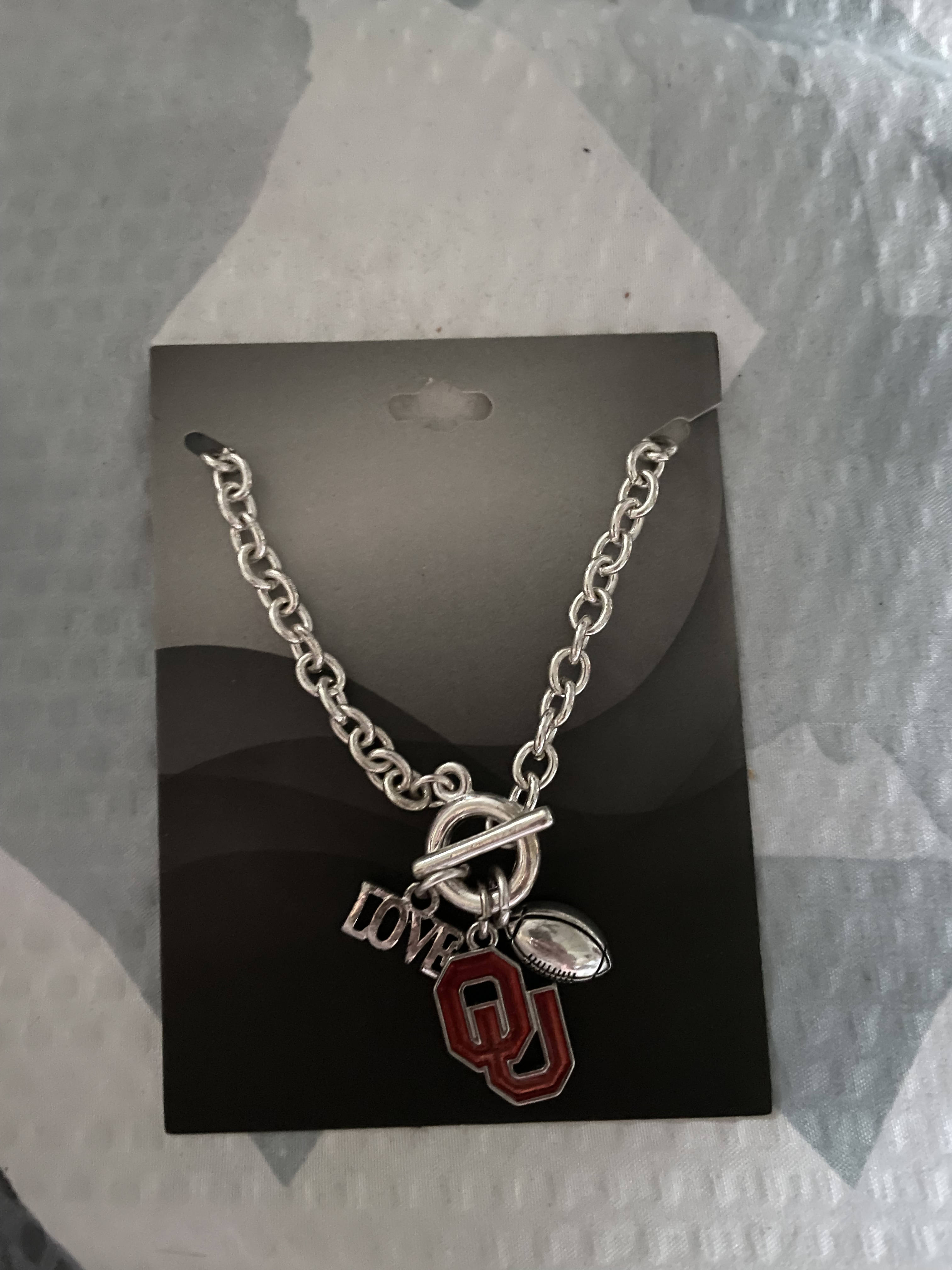 OU charm bracelet